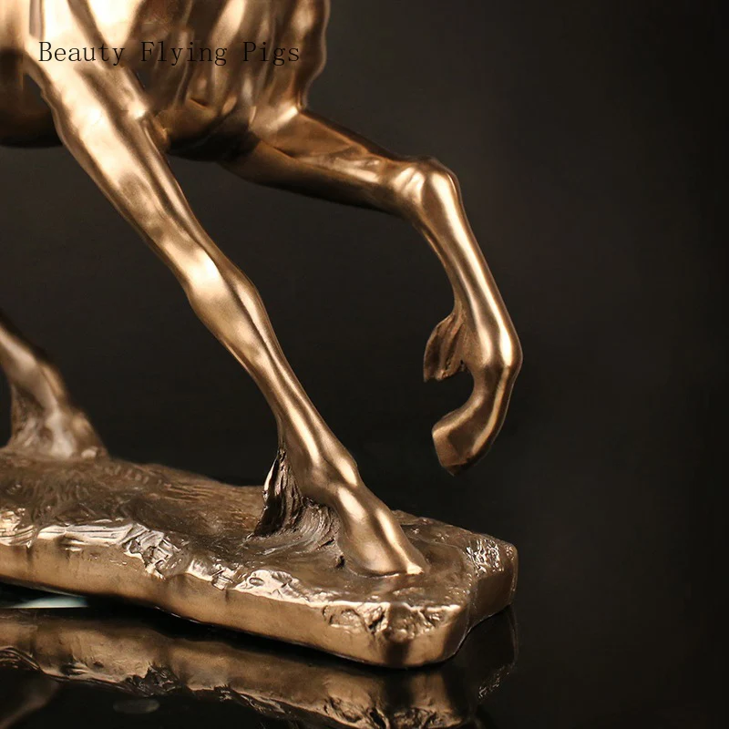 

Direct sales new products classic package copper crafts auspicious gifts horse study office resin decoration crafts ornaments