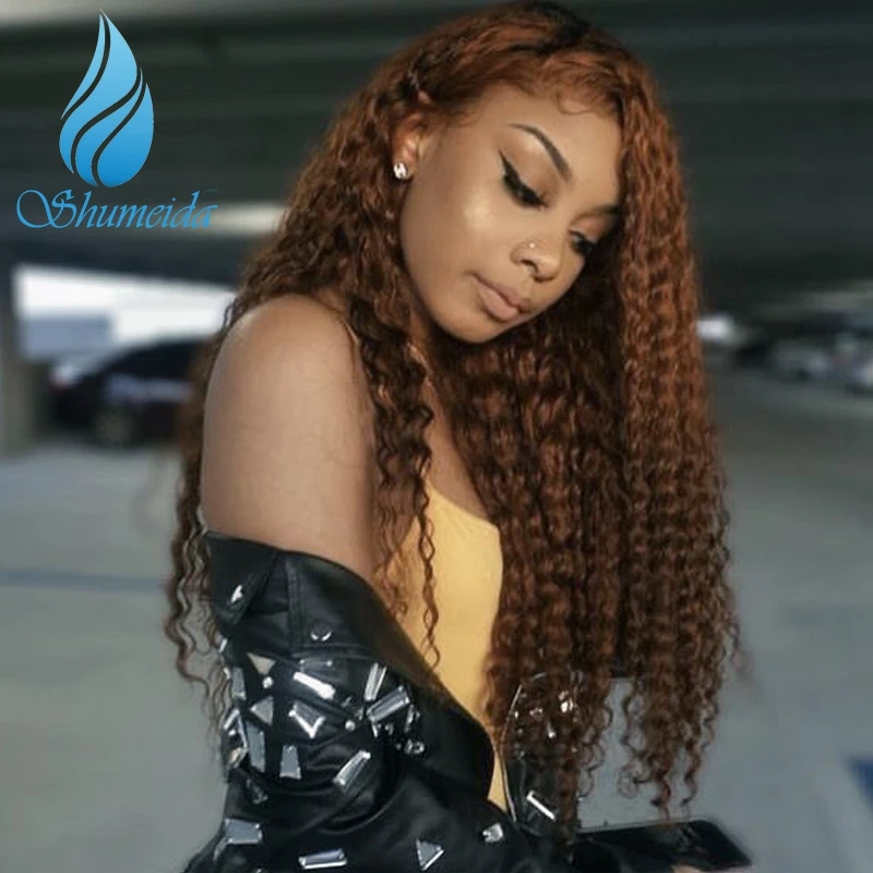 SHD 360 фронтальные кружевные парики с детскими волосами кудрявые вьющиеся волосы