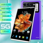 Планшет M12 8-дюймовый WPS Office на базе Android 12, 12 Гб ОЗУ, 512 Гб ПЗУ, десятиядерный, две Sim-карты, GPS, фотокамера 48 МП, настольный планшет Google Play, отправка клавиатуры