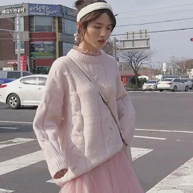 

Pullover solid color cashmere Women's sweaters high neck knitted inner sweater women short bottoming net red all-match sweater