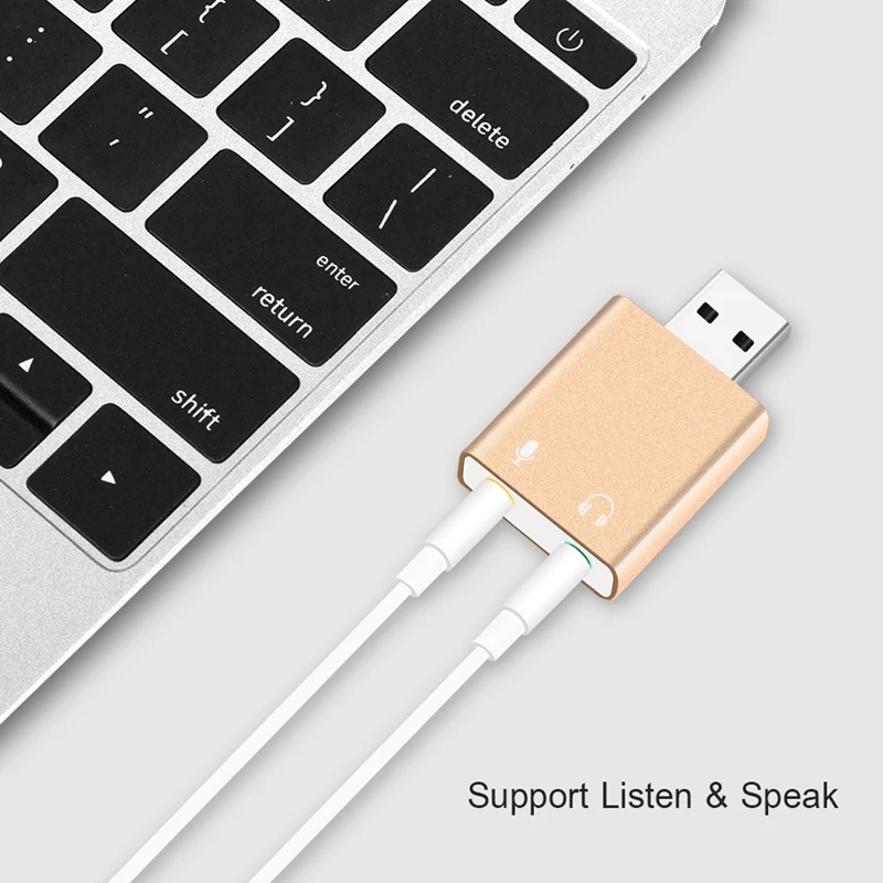 Usb звуковая карта 7,1 внешний Usb к разъему 3,5 мм адаптер для наушников стерео аудио звук, микрофон карта для ПК компьютера ноутбука