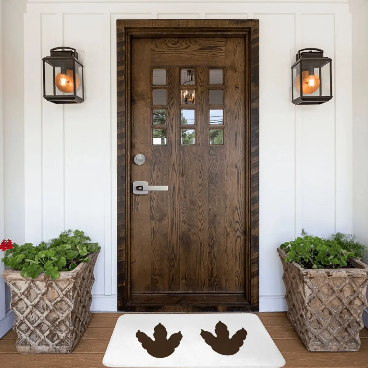 Динозавр ножки Придверный коврик из полиэстера нескользящий напольный Декор