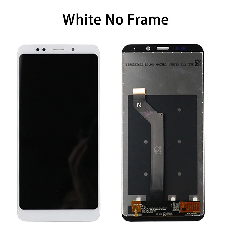 ЖК-дисплей для Redmi 5 Plus, сенсорный ЖК-дисплей с рамкой, ips,, MEG7, MEI7, для Xiaomi Redmi 5 Plus, рамка для экрана - Цвет: White NO frame