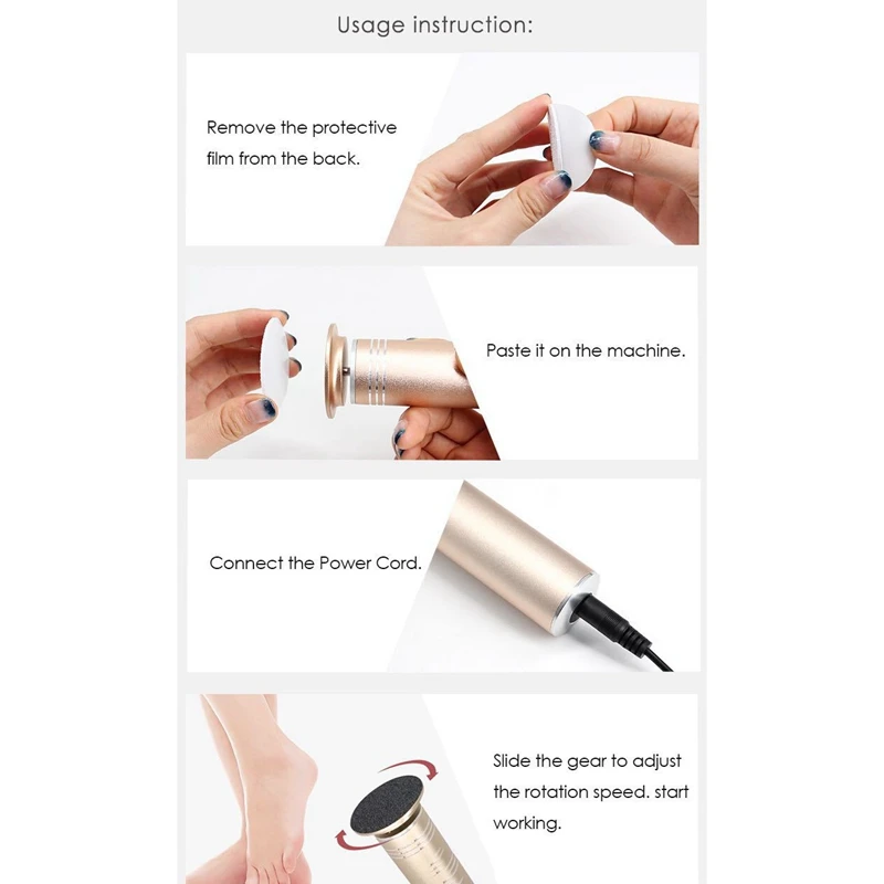 

Electric Callus Remover Foot File Feet Care for Dead Hard Skin Cracked Heels EU Plug