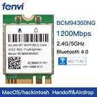 Wi-Fi-адаптер Hackintosh MacOS BCM94352Z BCM94360NG, 1200 Мбитс, NGFF M.2, двухдиапазонный, 2,45 ГГц, Bluetooth 4,0, 802.11AC, Wlan-адаптер DW1560