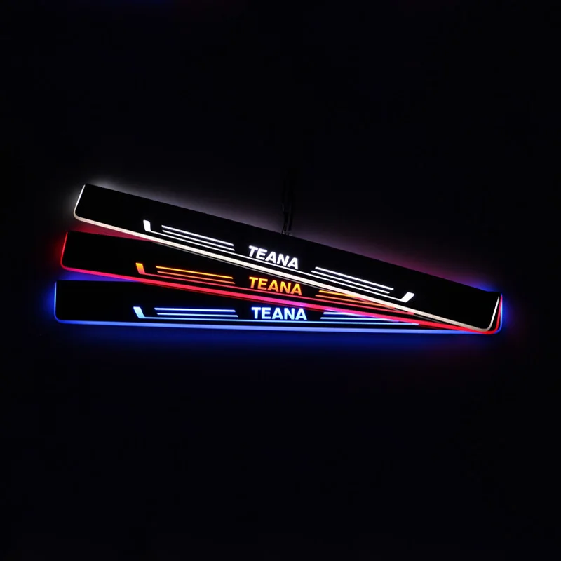 LED Door Sill For Nissan Teana Xtrail Qashqai Juke Sentra Maxima Altima Murano NAVARA Skyline Dynamic Light Scuff Plate Pedal | Автомобили