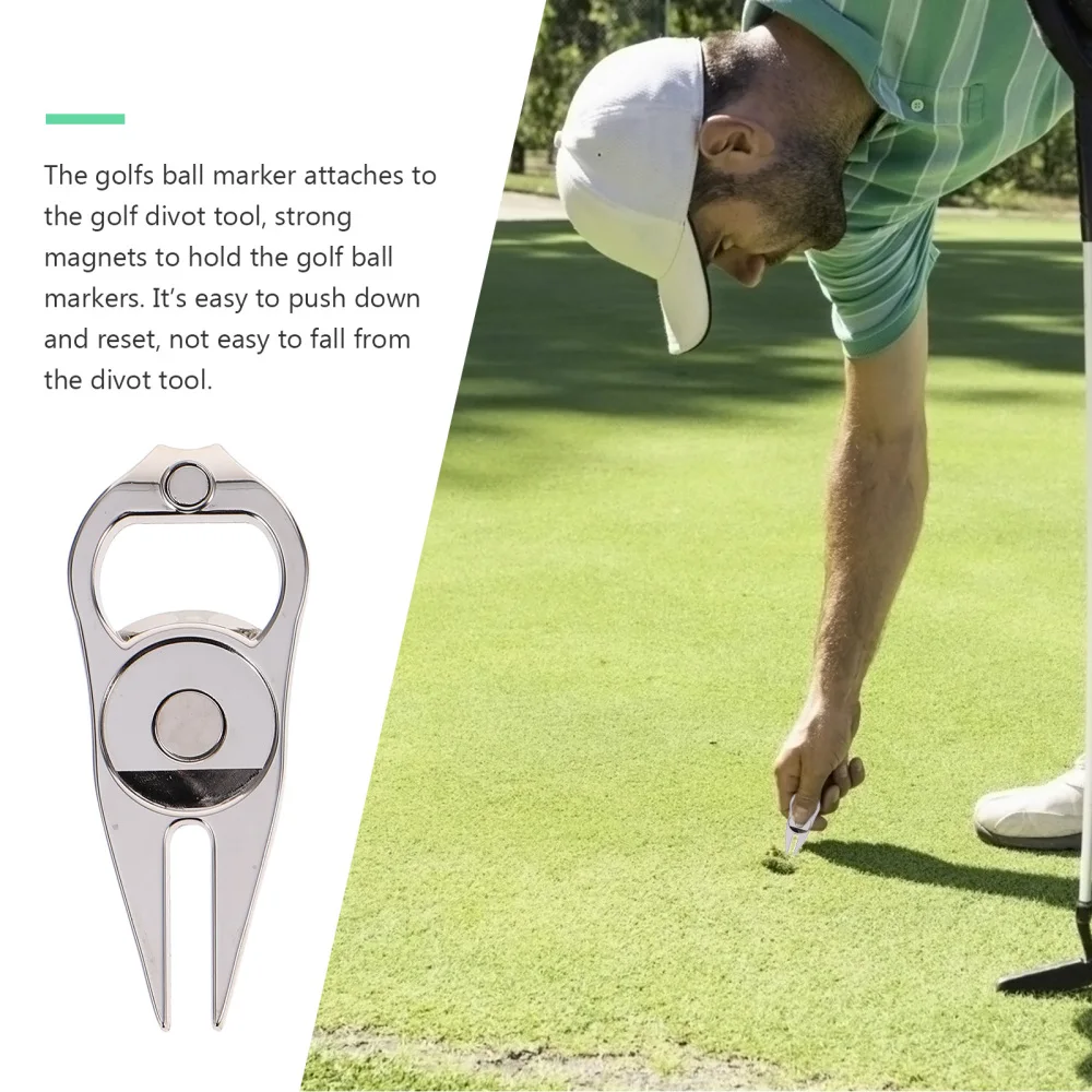 

1pc Golfs Divot Repair Tool Fork Metal Golfs Divot Tool Golfs Markers
