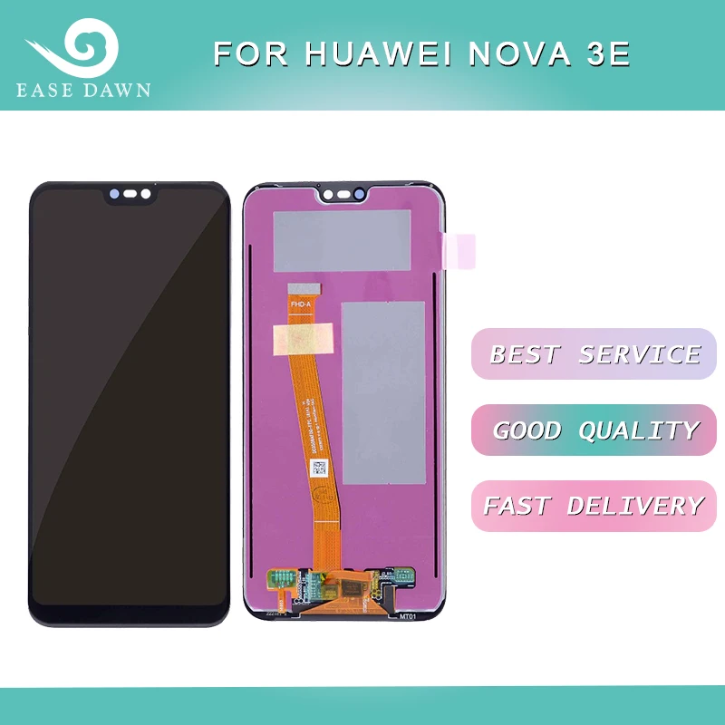 Для huawei NOVA 3E ЖК дисплей ips экран + сенсорная панель дигитайзер сборка для