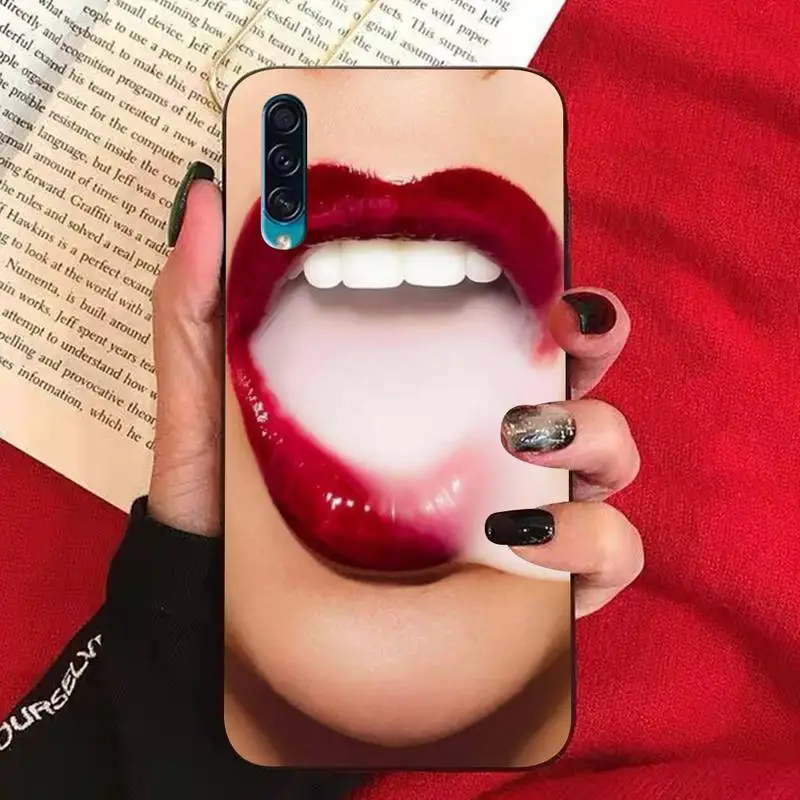 TOPLBPCS красного цвета пикантные женские туфли с рисунком в виде губ для девочек