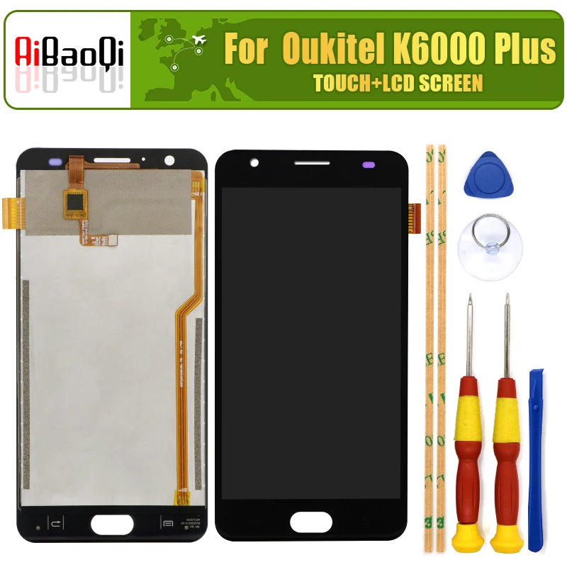 ЖК дисплей Oukitel K6000 Plus 5 дюйма дигитайзер сенсорного экрана в сборе Замена +