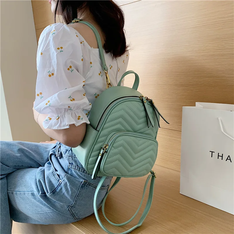 New European And American Classic Rhombus Small Backpack Casual Wild StorageBag Travel bag backpackStudent Handbag | Багаж и сумки