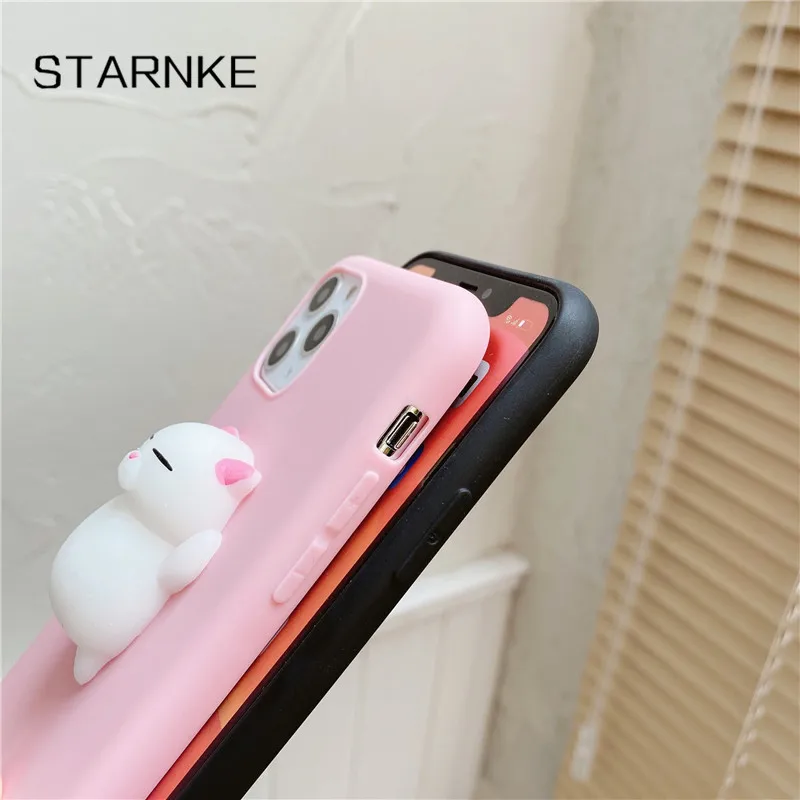 

Squishy Silicone Coque For Xiaomi POCO X3 NFC F3 M3 M2 F2 Pro C3 X2 Global Case Cute Cartoon Cat Back Cover