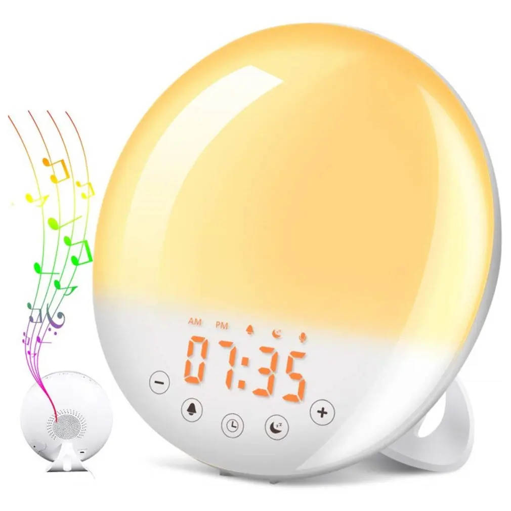 

Smart Sunrise Wake Up Light Led Alarm Clock, Sunset Sleep Aid, Colorful Color Changing Atmosphere Light, Snooze Wake Up Light