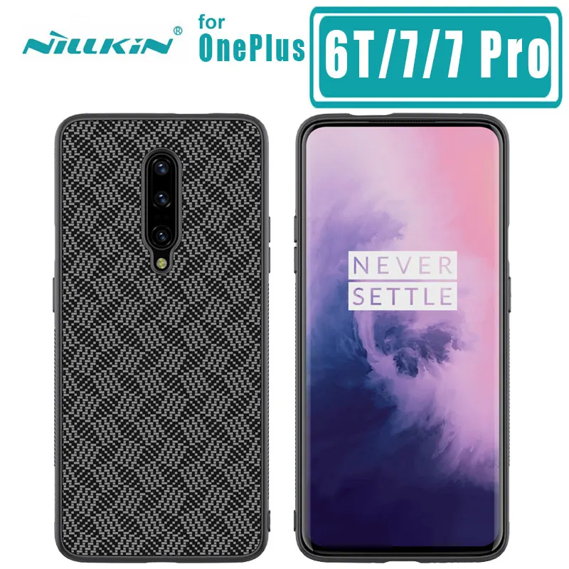 

for OnePlus 7 Case Nillkin Synthetic Fiber Hard Back Cover Case Phone Case for OnePlus 7 Nilkin Case