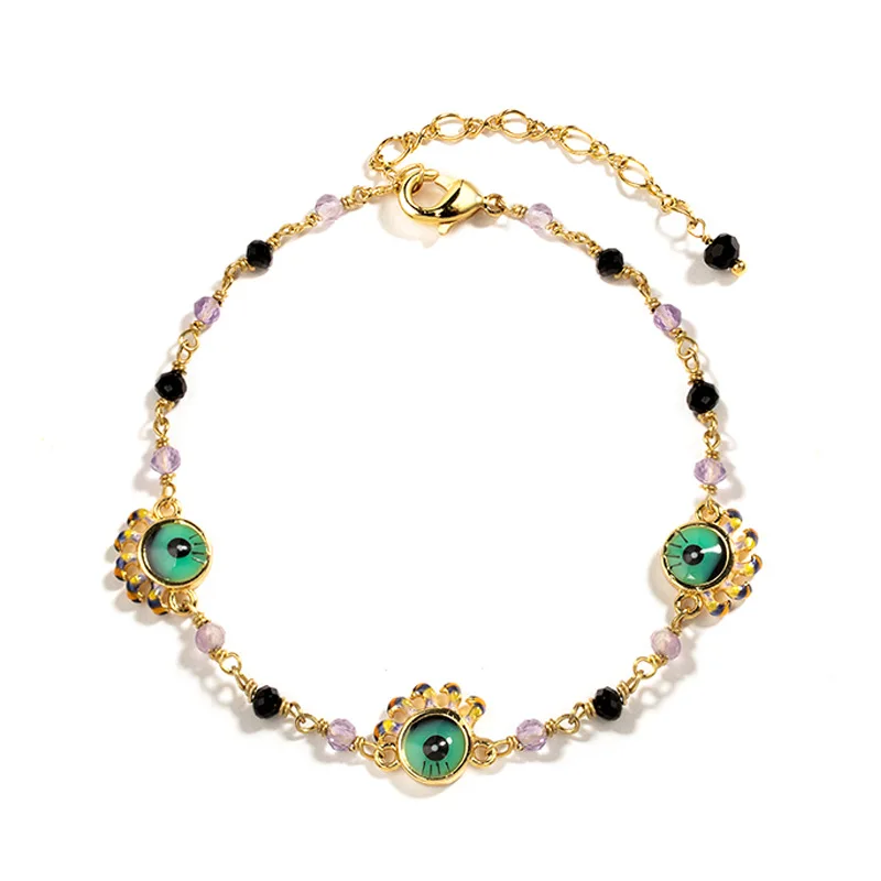 

Girl Big Eye Spider Bracelet European and American Fashion Trend Enamel Bangle Girl Bracelet Personality Girlfriend Gift
