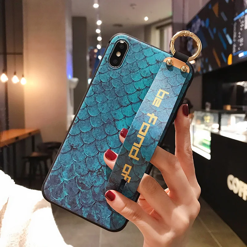 Роскошный чехол для Mi 9 Lite с геометрическим узором держатель браслета Xiaomi Redmi Note 8