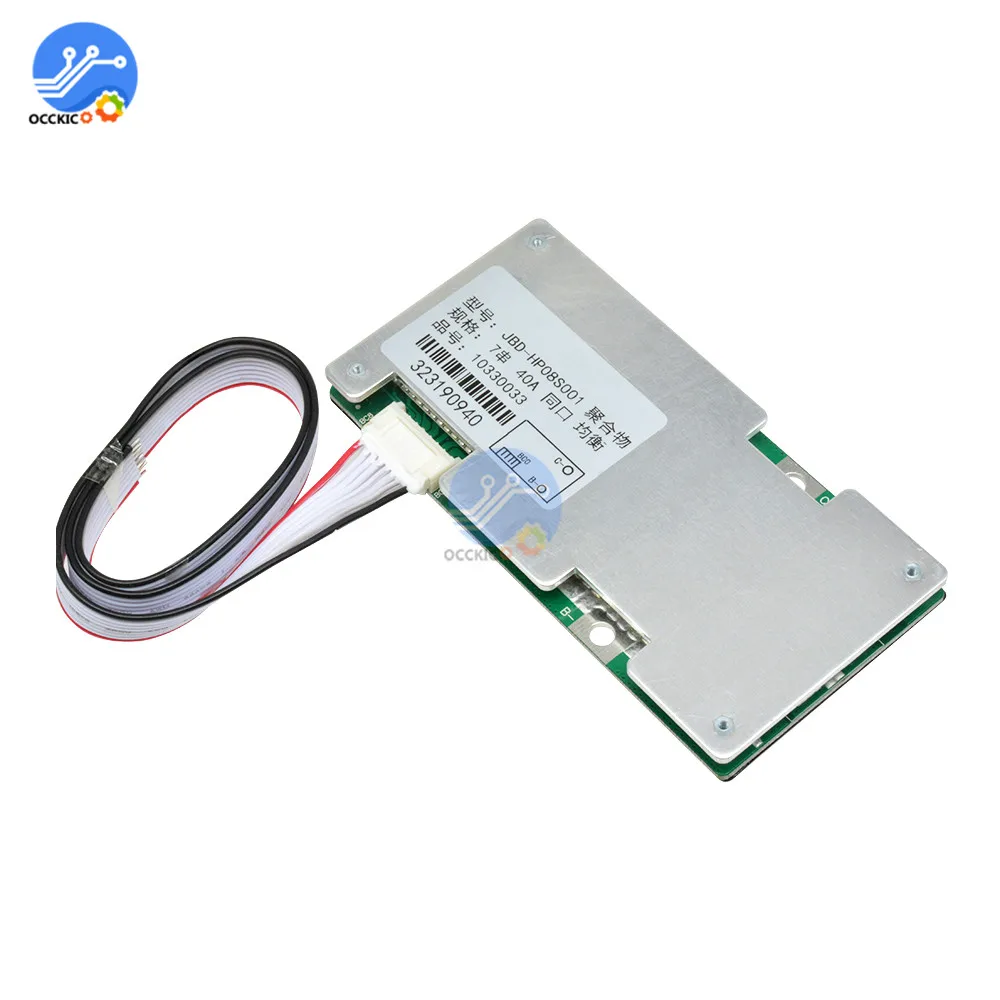 BMS 7S 24V 40A 18650 литиевая батарея Защитная плата балансировщик Lipo Li-Ion PCB эквалайзер