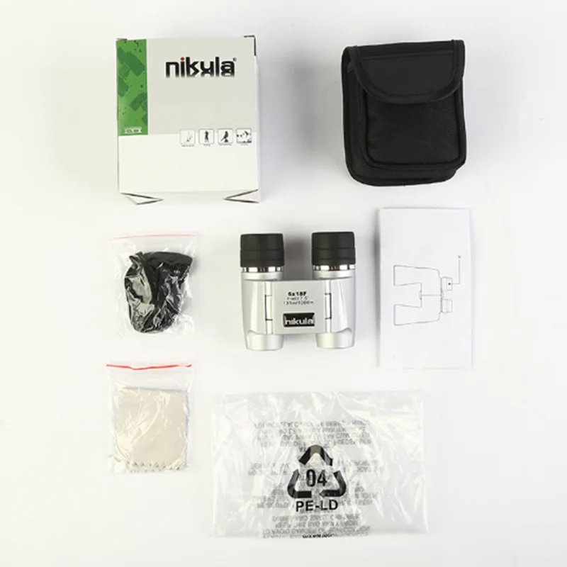 Бинокль 6x18 с автофокусом портативный для использования на природе очками