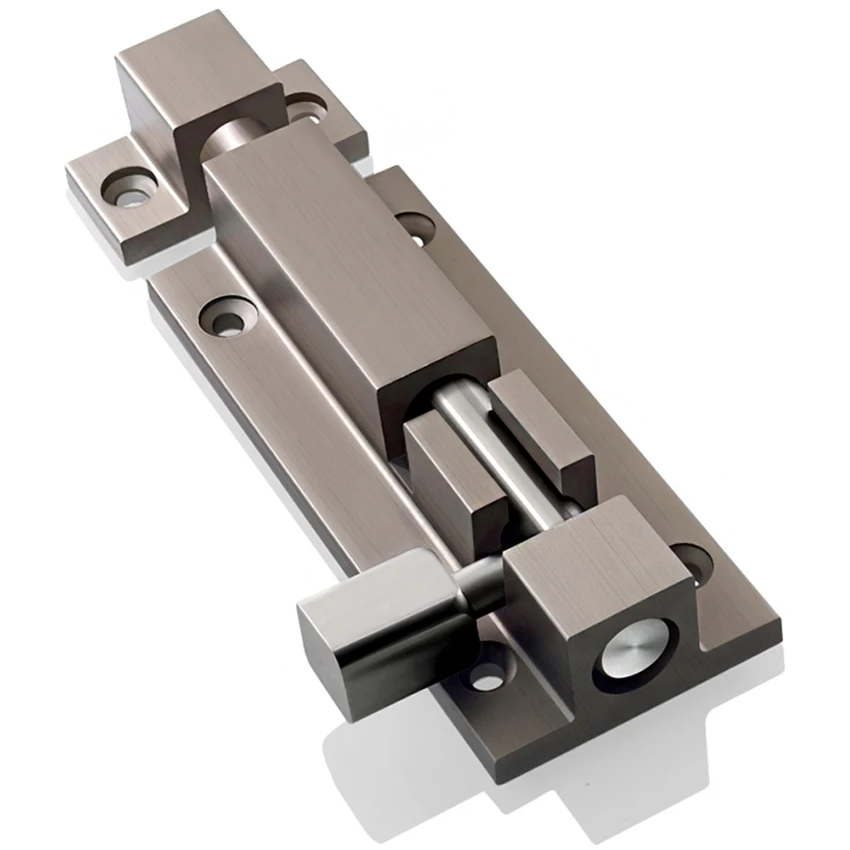 Защитная защелка Скользящий замок дверной ящик ствол болт 2 дюйма 3 серебристый