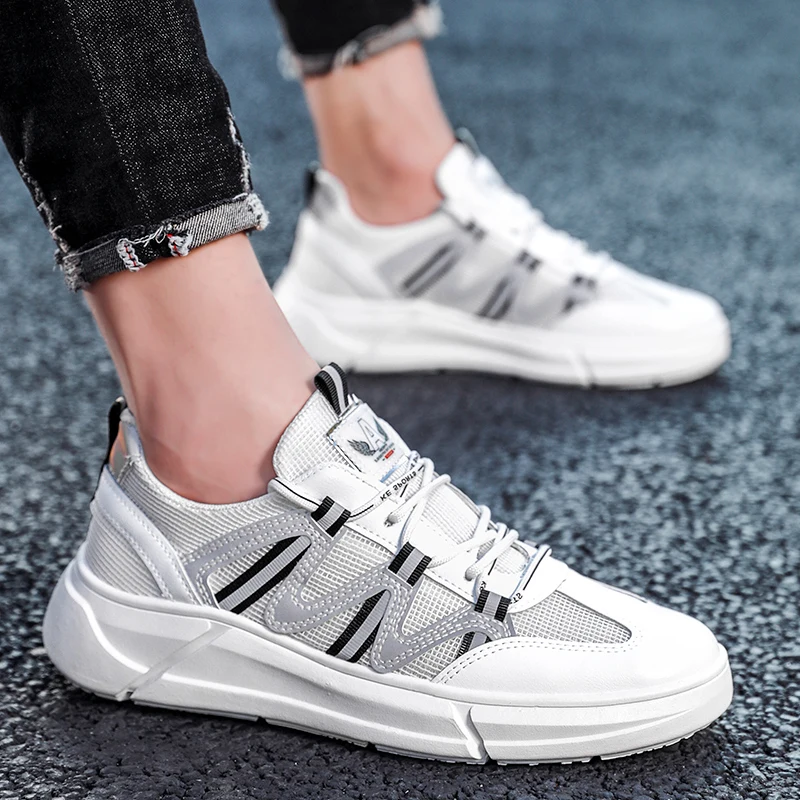 

Fashion Spring Shoes Men's Air Mesh Casual Shoes Trend Lightweight Breathable Slip-On Flats Shoes Outdoor Men Sneakers Krasovki