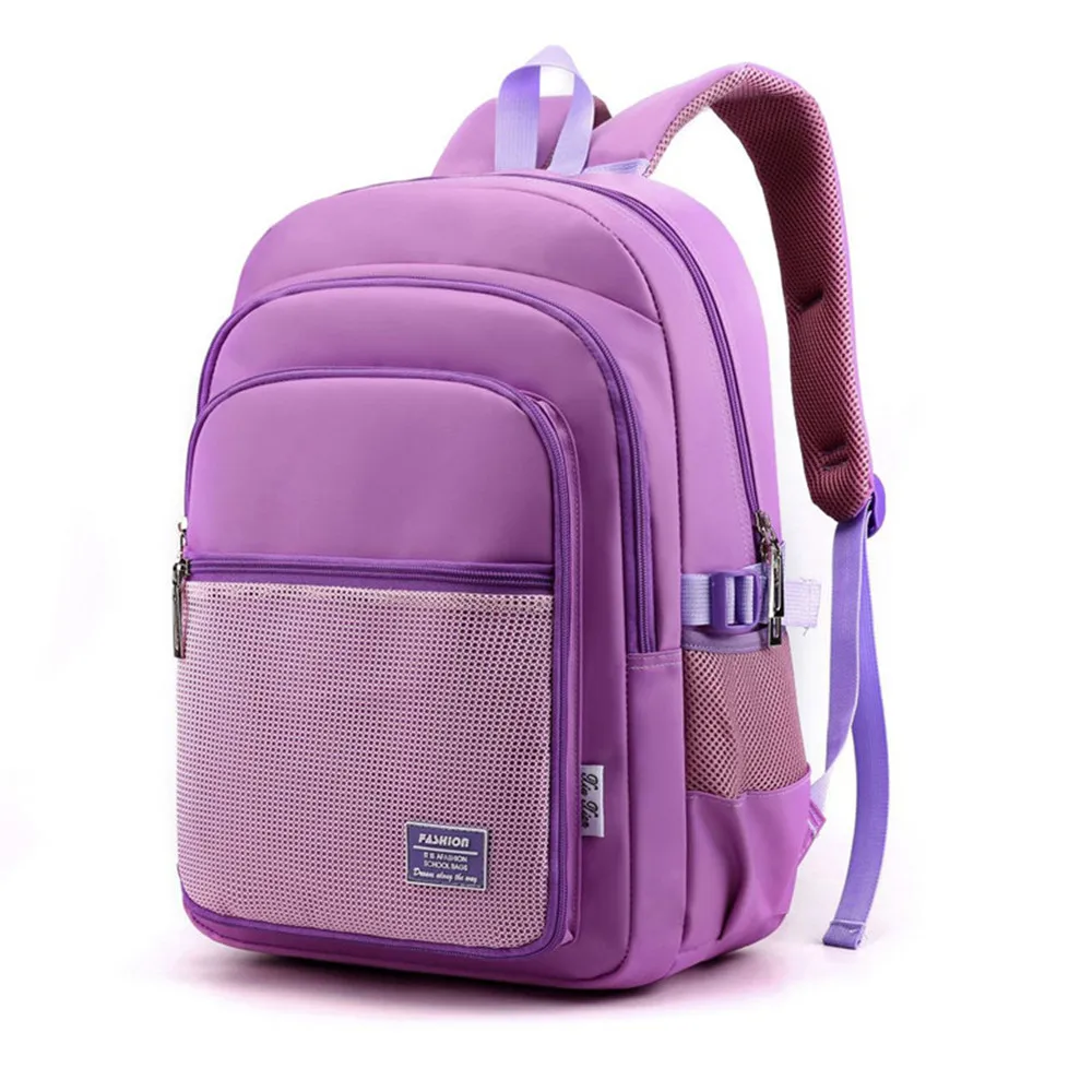 Водонепроницаемый рюкзак для начальной школы, детский портфель с несколькими карманами для начальной школы, фиолетовая сумка для детей 3-6 к...