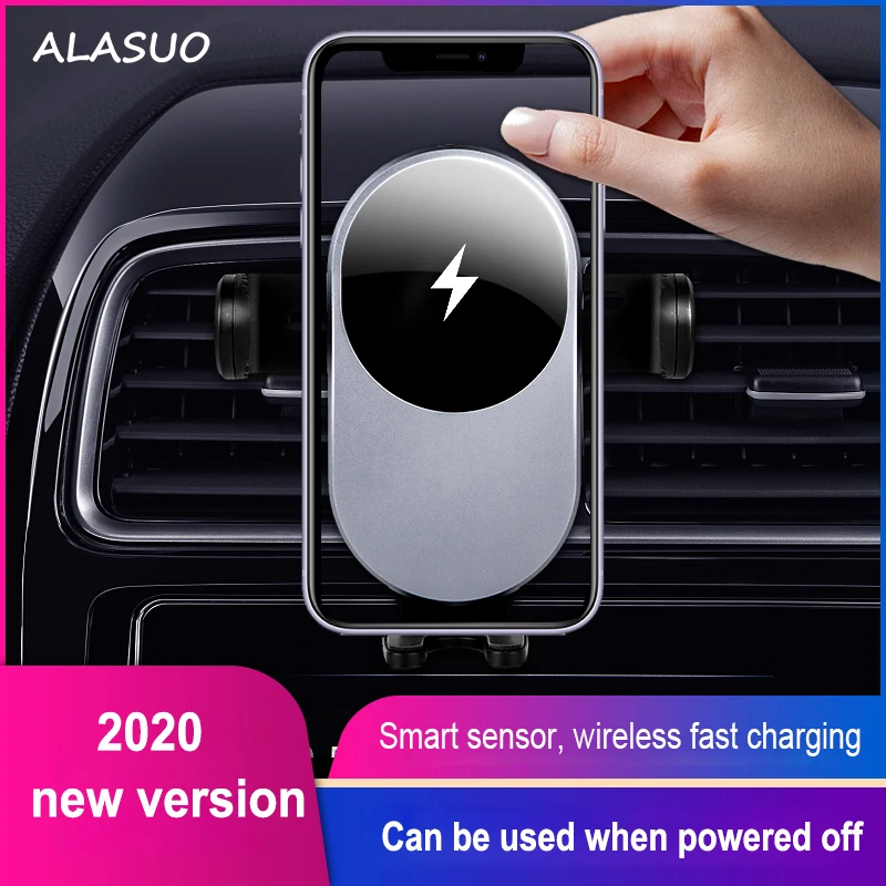 

High Power Qi Wireless Car Charger For Samsung Galaxy Note 10 9 15W Fast Charger for iPhone 12 11 Pro Car Phone Holder Luxury Gi
