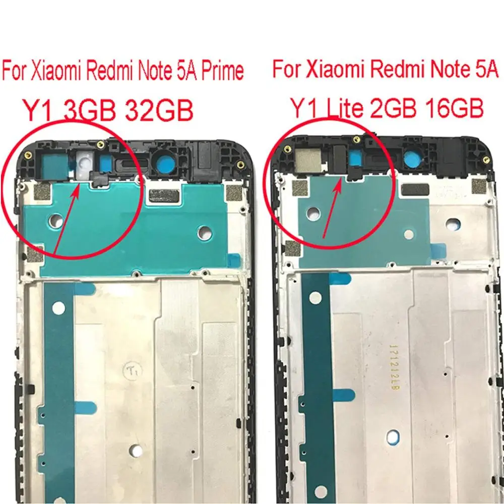 Рамка для Xiaomi Redmi Note 5A ЖК-экран вспомогательная Лицевая панель запасные части Y1 Lite
