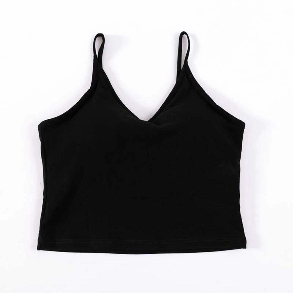 AMYO 2020 Summer Cotton Camisole Women Tshirt Camis with Built In Shelf Bra Adjustable Spaghetti Strap Vest | Женская одежда