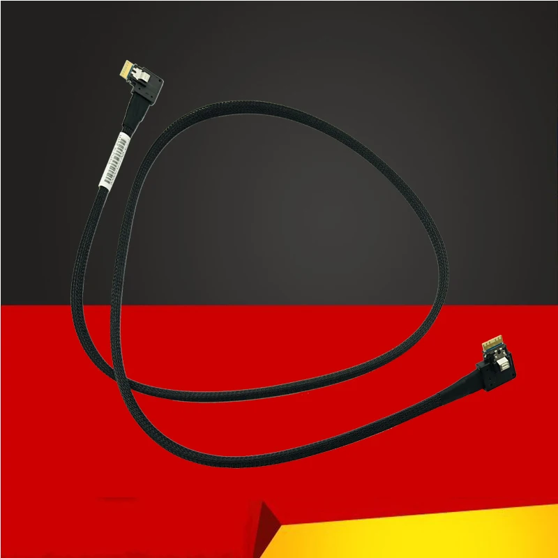 

Кабель SAS 24 ГБ SAS4.0 Slim Кабель объединительной платы SAS38p к SAS38p SFF-8654-SFF-8654 для сервера RAID кабель передачи жестких дисков 1 м