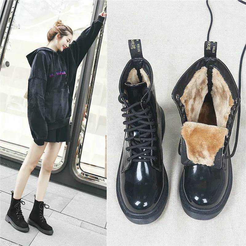 2020 Модные женские ботильоны на плоской подошве качественные кожаные ботинки