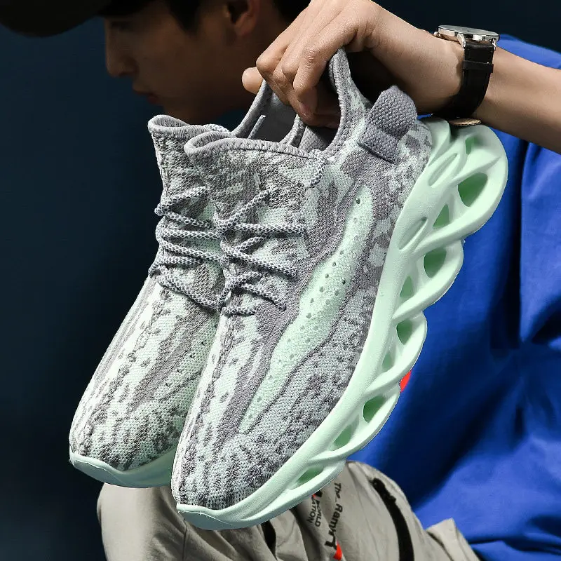 Fashion Blade Sneakers Men Soft Jogging Walking Tennis Sneakers 2021 New Breathable Casual Sports Shoes Men Light Running Shoes