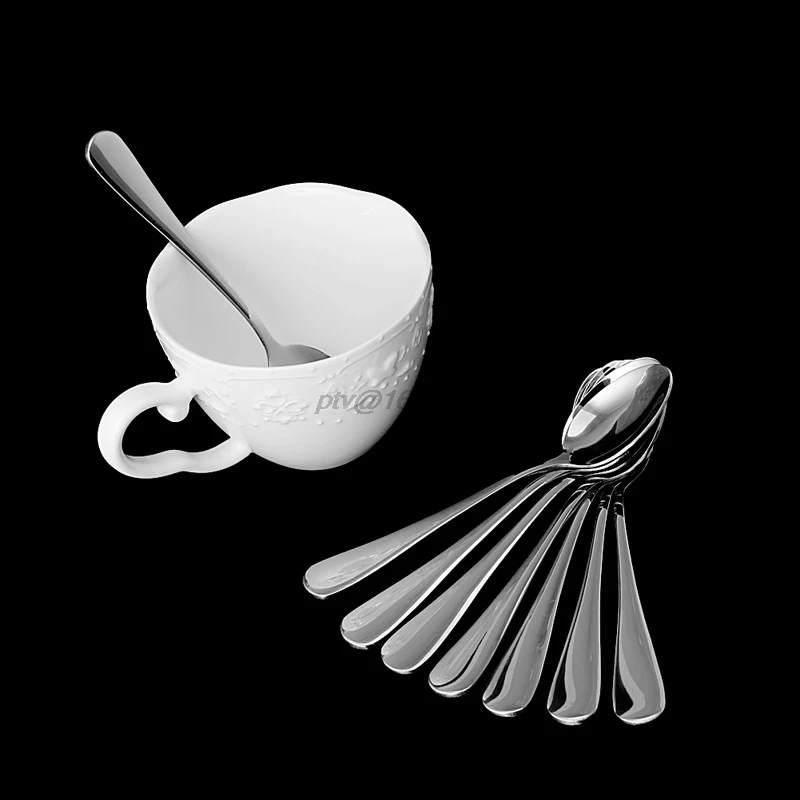 

8 шт., ложка из нержавеющей стали для кофе, супа, риса