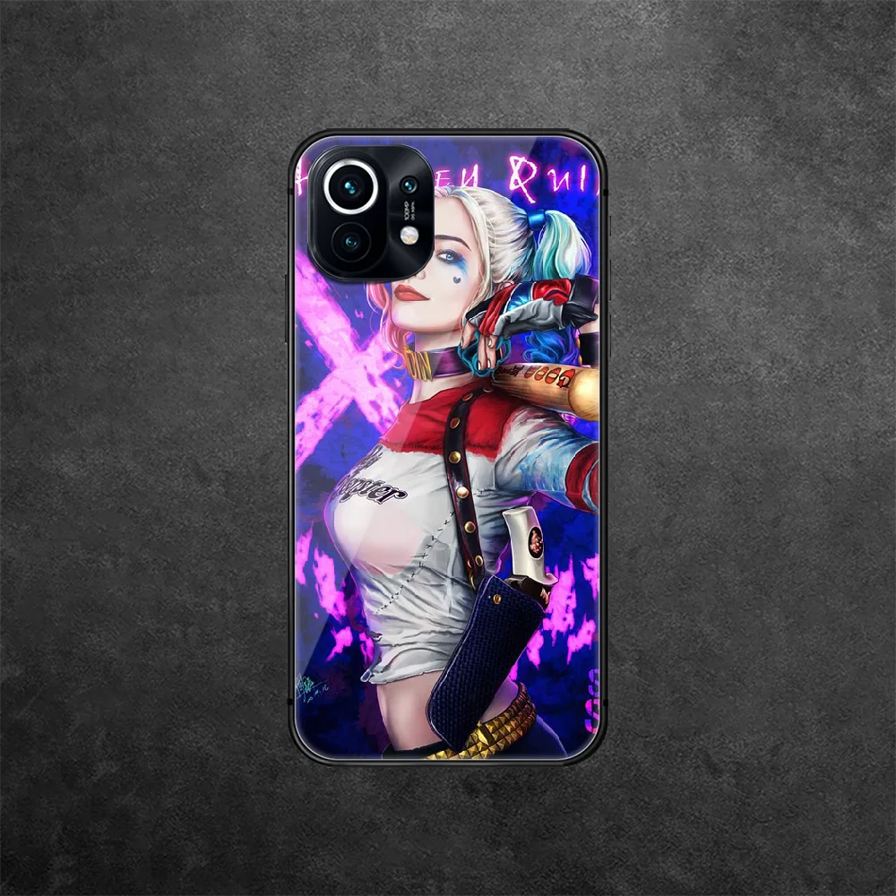 

Harley Queen Tempered Glass Phone Case Cover For Xiaomi Mi Poco A F X 2 3 8 9 10 11 T Pro Lite Ultra Max Nfc Bumper Luxury Soft