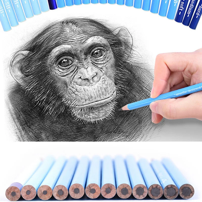 

24 Sketch Pencils Art Sketch Wooden Pencil Exam Pencil Drawing Pencil Sketch Charcoal Set