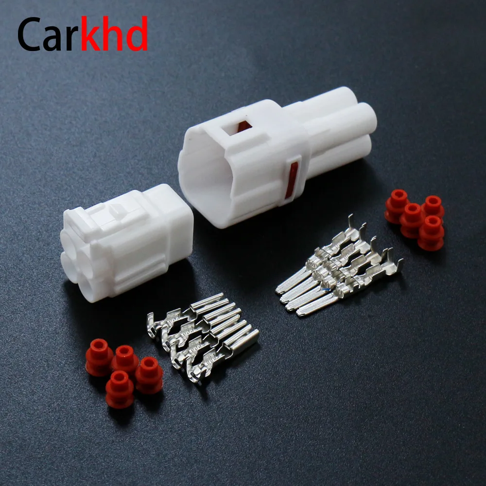 

2/5 Sets Auto Car Wire Connector 4 Pin 2.2mm Sealed Male Female Terminal Block Motorcycle Plug For Yamaha 6188-0004 6180-4771