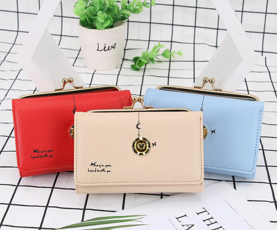 

Women Wallet Short Clip Wallet New Wallet Clutch Bag Fashion Coin Purse Card Case Cute Purse