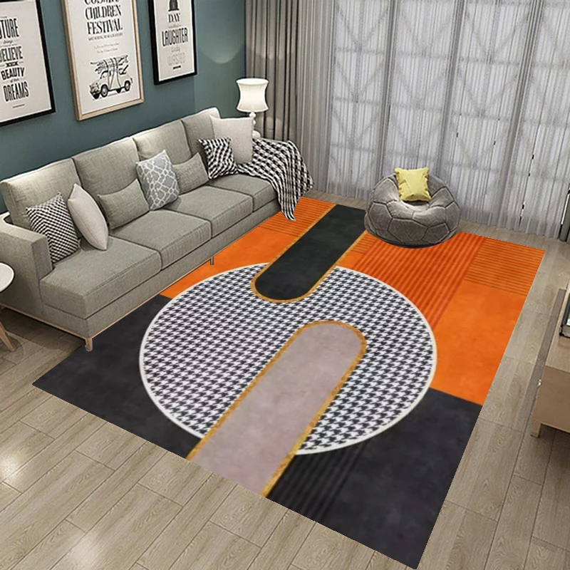 

Family Carpet Living Room Lattice Carpet Bedroom Bedside Carpet Woman Bedroom Decoration Carpet Bathroom Mat Living Room Rug