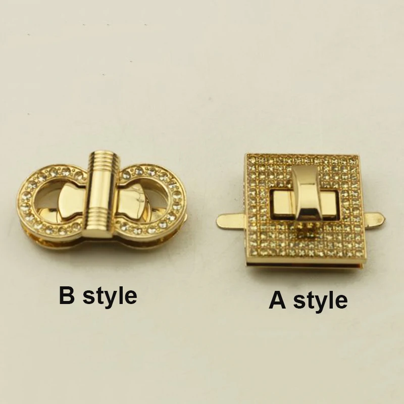 

1pcs Metal Rhinestone Turn Lock Fashion Twist Lock Clasp Leather Craft Women Bag Handbag Shoulder Bag Purse DIY Hardware