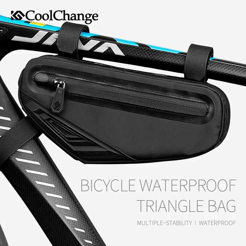 

CoolChange Waterproof Cycling Tube Bag MTB Road Bike Triangle Bag Bicycle Frame Front Bag Reflective ciclismo Bike Accessories