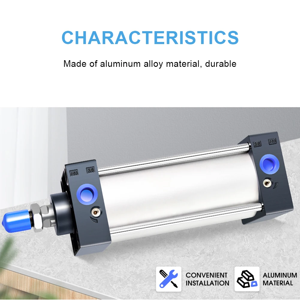 

Pneumatic Air Cylinder Screwed Piston Rod Dual Action Cylinder SC63x100 For Automatic Piston Rod Cylinder Aluminum Alloy