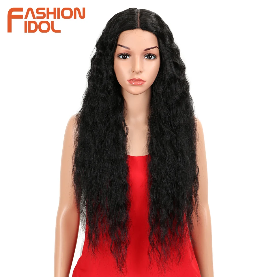 Мода IDOL Hair 28 дюймов мягкий длинный кудрявый I парик на кружеве для черных женщин синтетические волосы термостойкие парики для женщин