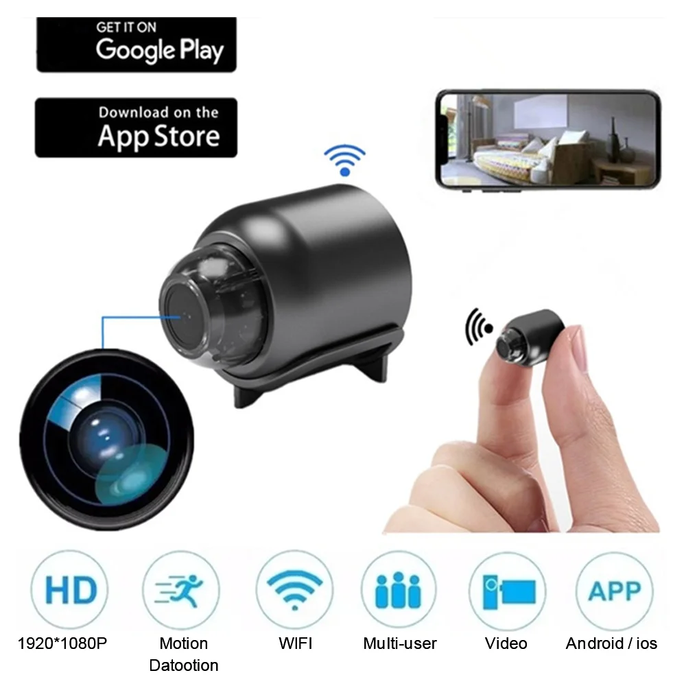 

IP-камера 1080P, 4K HD, беспроводная, Wi-Fi, функция ночного видения, дистанционное наблюдение