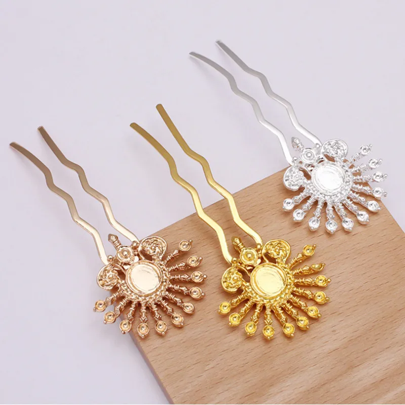 

42x42mm Copper Hairpins Hair Forks Sticks Hair Pin Hairpin Hair Wear Findings DIY Vintage Jewelry accessories
