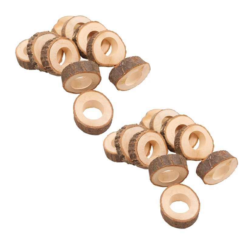 20X натуральное дерево пень ткани салфетки кольца для свадьбы Рождества вечеринки