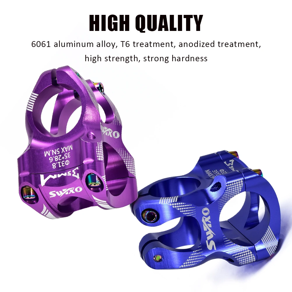 

31.8mm MTB Stem Full CNC Machined Aluminum Alloy Bicycle Stem Ultralight 0 Degree Rise DH AM Enduro 28.6mm Mountain Bike