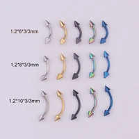 1pc fashion punk stainless steel nose ring clip lip ring earring helix rook tragus body piercing jewelry