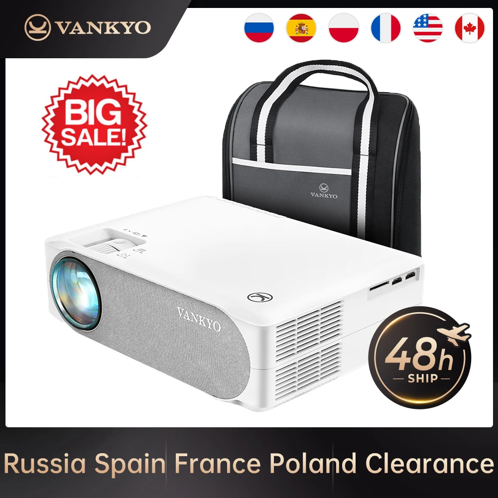 Vankyo HDMI проектор Native 1080P 300 &quotсветодиодный ± 45 ° Keystone совместим с ТВ палкой