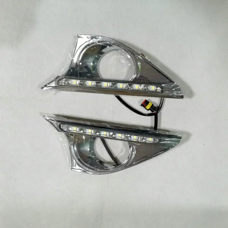 

2PCS LED Daytime Running Light For Toyota Camry 2012 2013 2014 Turn Yellow Signal Relay Waterproof Car 12V LED DRL Lamp
