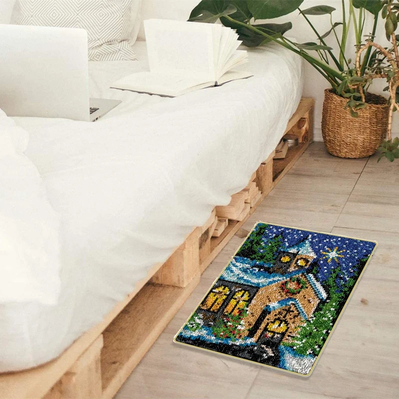 Акция! Набор крючков с защелкой для взрослых и детей Холщовый мини-коврик принтом