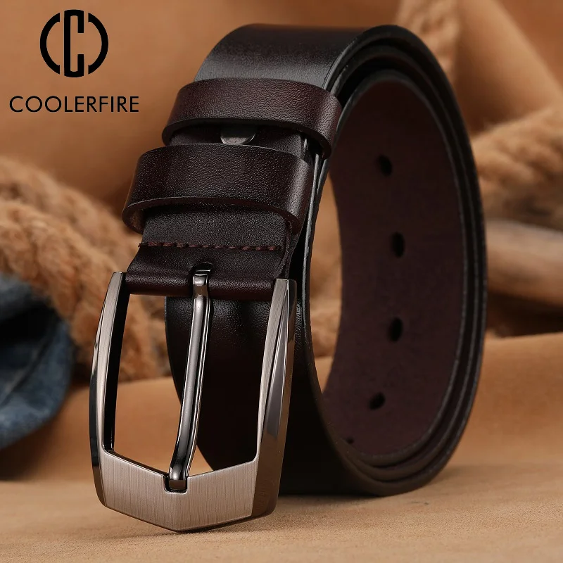 Belt Men New Fashion Luxury Male Belts For Men Classice Vintage Pin Buckle Leather Belt Male Cow Genuine Leather Strap AHQ2118